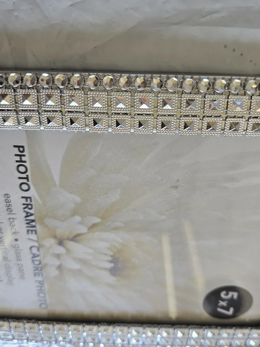 Silver Decorative 5x7 Photo Frame - Elegant  Accent New Handmade
